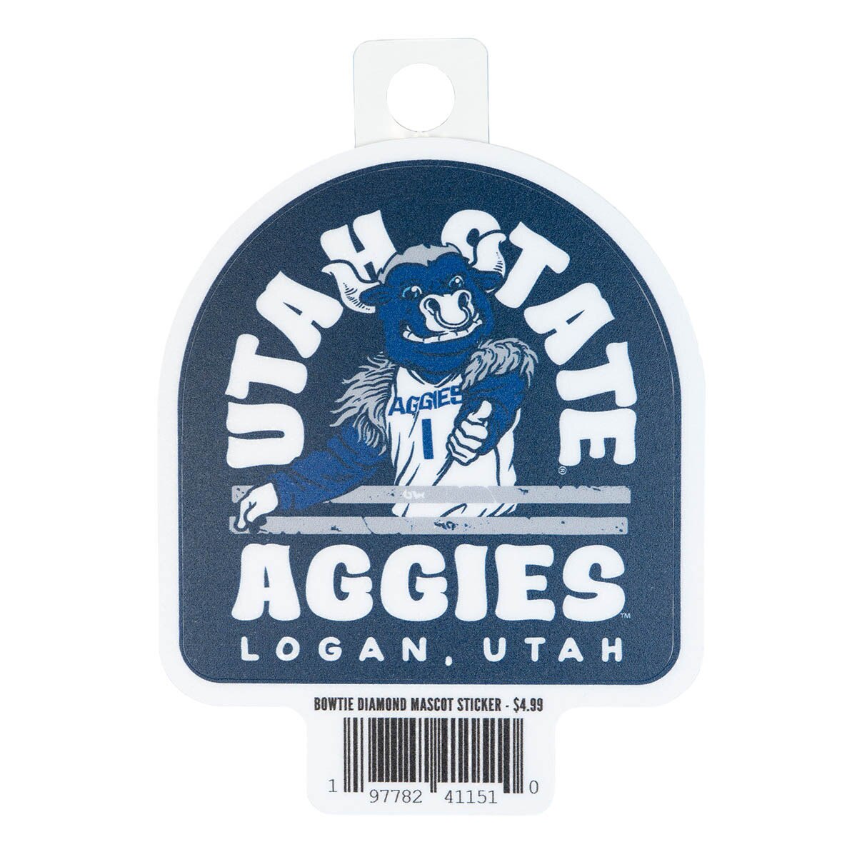 Utah State Aggies Big Blue Retro Sticker - 4 In.